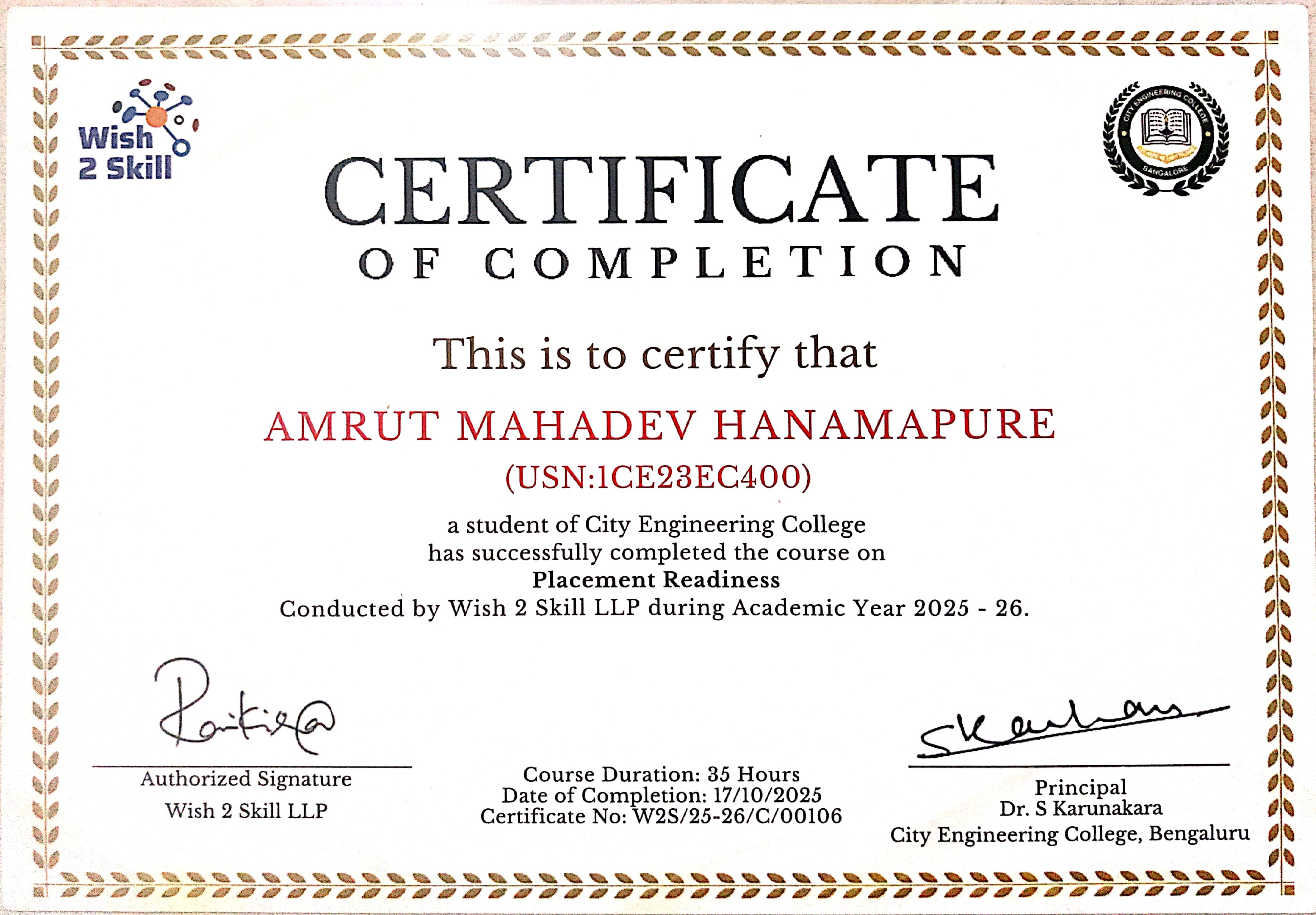 Embedded Systems Certificate