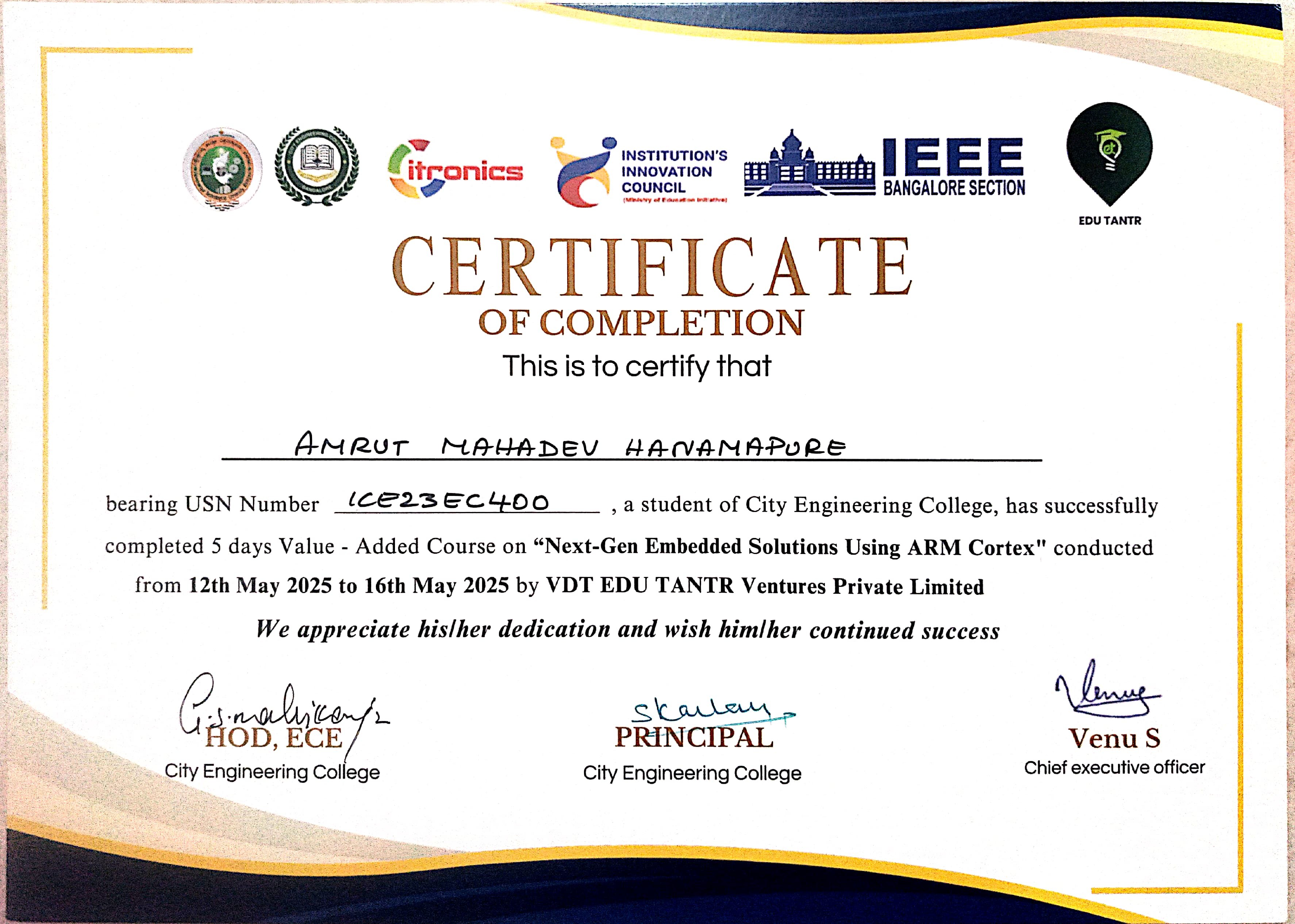 Workshop Certificate